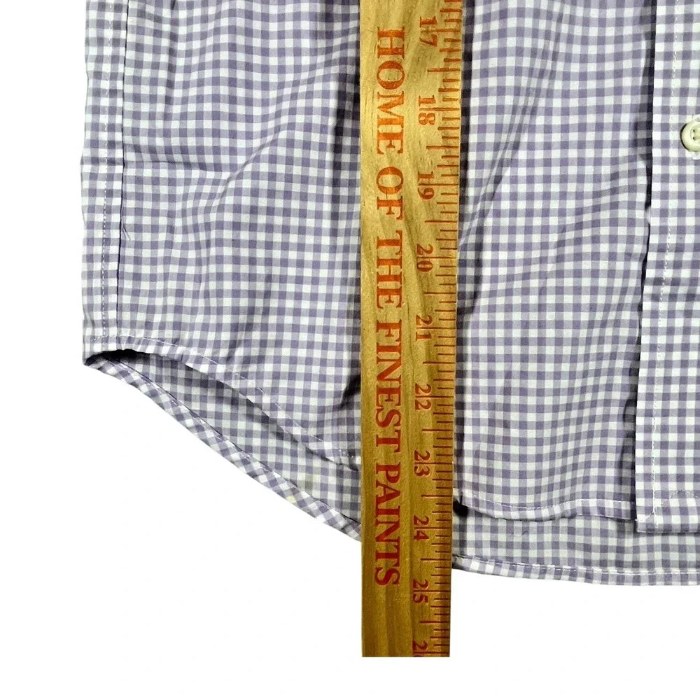 Ralph Lauren Natural Stretch Button Down Boy's‎ M (10-12) Gingham Check *Flaw